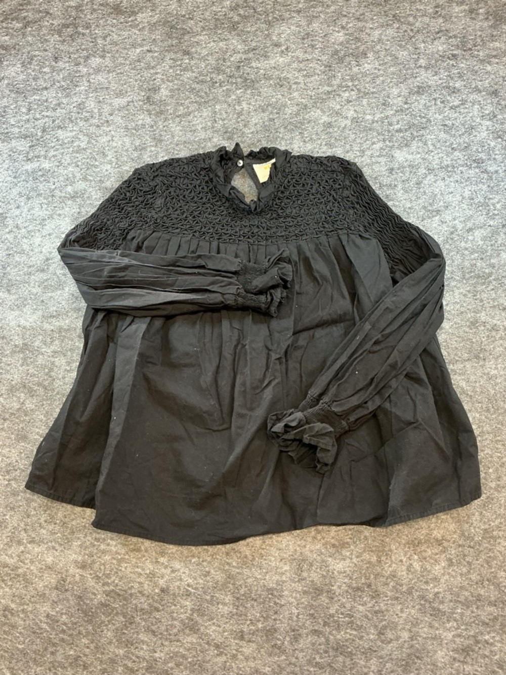 Maeve Black Long Sleeve Oversized Blouse 100% Cotton Sz 0 C10